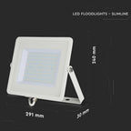 100W Naświetlacz LED SMD / Chip SAMSUNG / Barwa:3000K / Obudowa: Biała