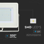 100W Naświetlacz LED SMD / Chip SAMSUNG / Barwa:3000K / Obudowa: Biała