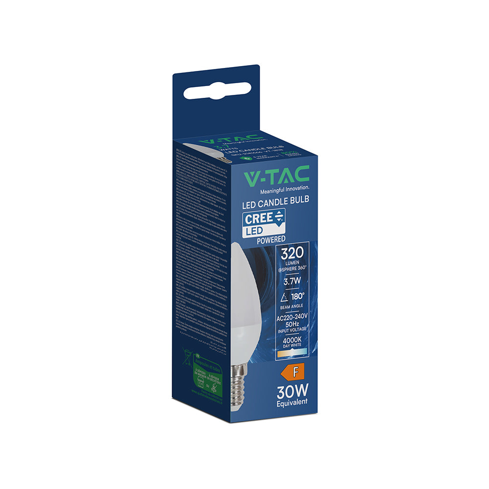 3.7W C35 Żarówka LED / Chip CREE / Barwa:4000K / Trzonek:E14 / 6 Lat gwarancji
