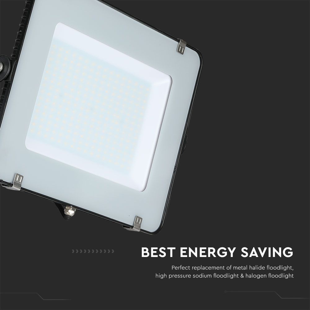 200W Naświetlacz LED SMD / Chip SAMSUNG / Barwa:6400K / Obudowa: Czarna