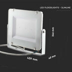 200W Naświetlacz SMD LED / Chip Samsung / Barwa: 4000K / Obudowa: Biała