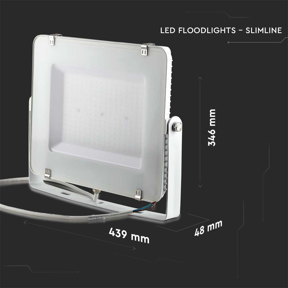 200W Naświetlacz SMD LED / Chip Samsung / Barwa: 4000K / Obudowa: Biała
