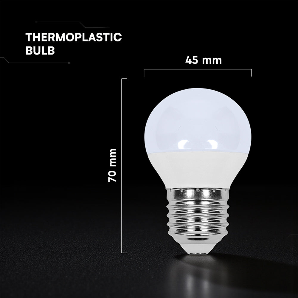 3.7W G45 Żarówka LED / Chip CREE / Barwa:6500K / Trzonek:E27 / 6 Lat gwarancji
