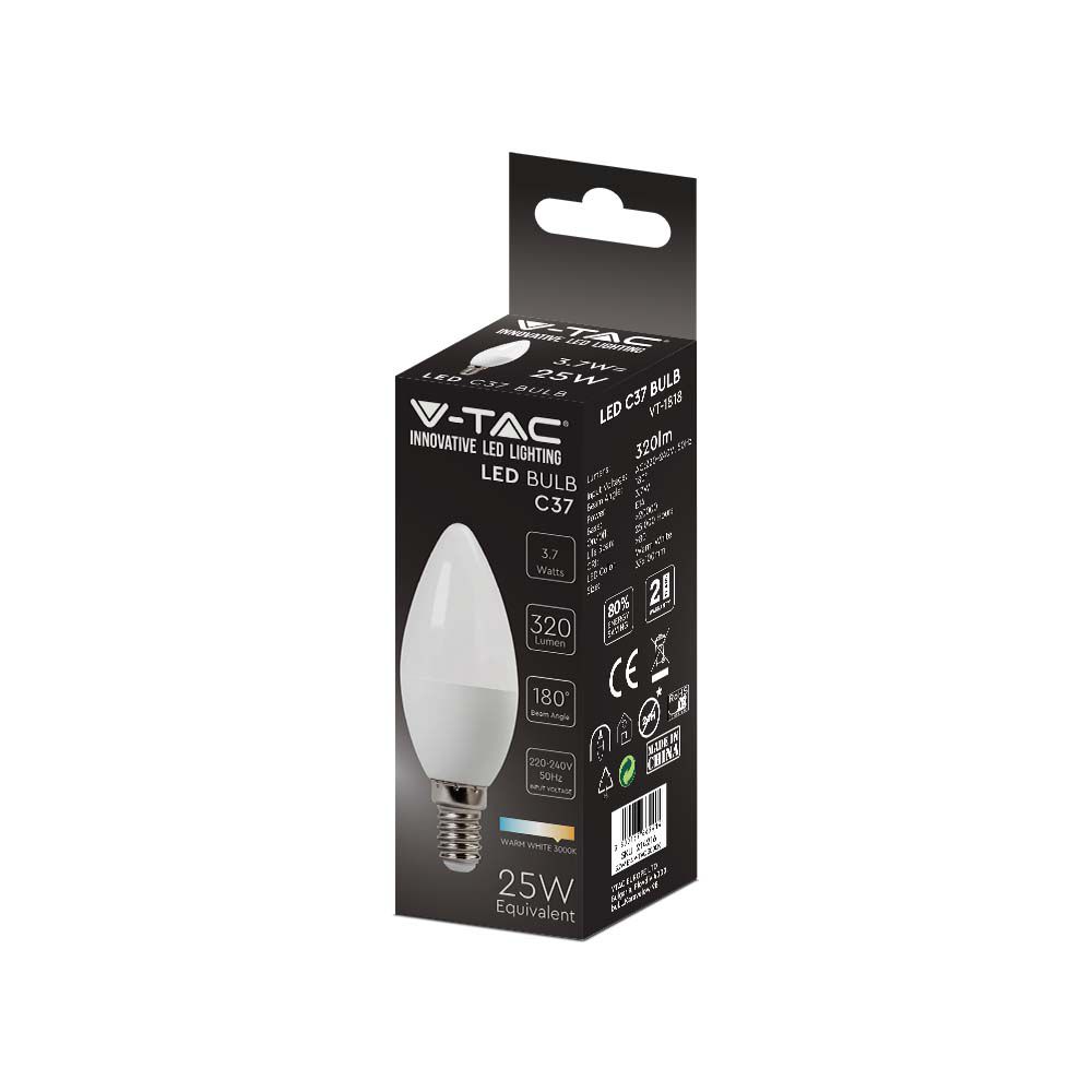 3.7W C35 Żarówka LED / Barwa:6500K / Trzonek:E14