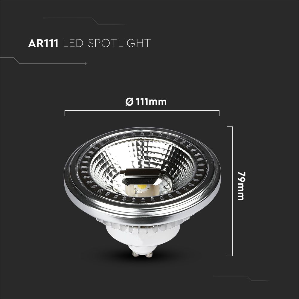 12W AR111 Żarówka LED / Barwa:3000K / Trzonek:GU10