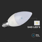 4.5W Żarówka LED C35 / Barwa:6500K / Trzonek: E14
