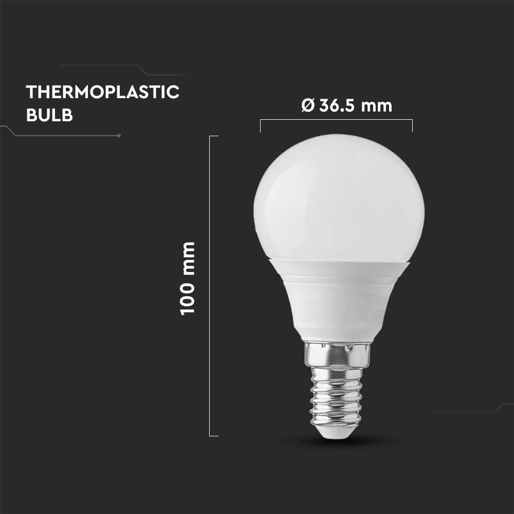 4.5W Żarówka LED P45 / Barwa:2700K / Trzonek: E14