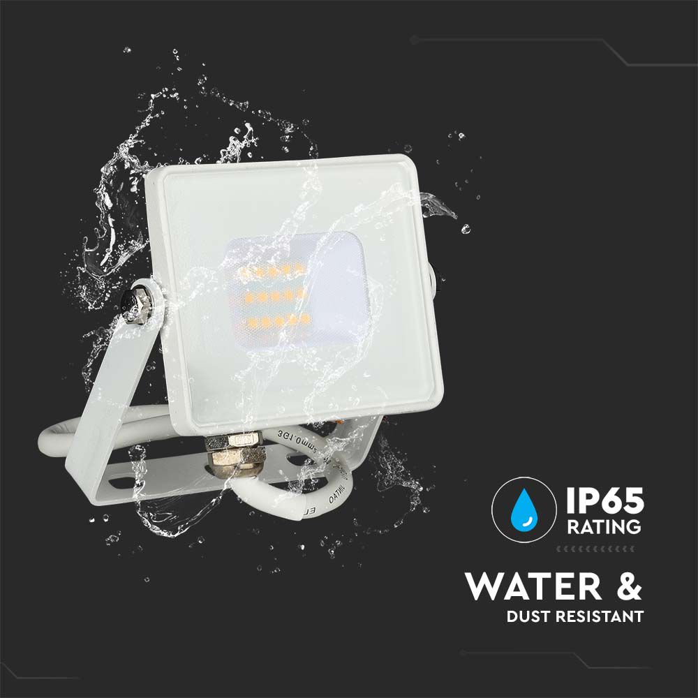 10W Naświetlacz LED SMD / Chip SAMSUNG / Barwa:3000K / Obudowa: Biała