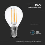4W P45 Żarówka LED Filament / Klosz Transparentny /Barwa:3000K / Trzonek:E14