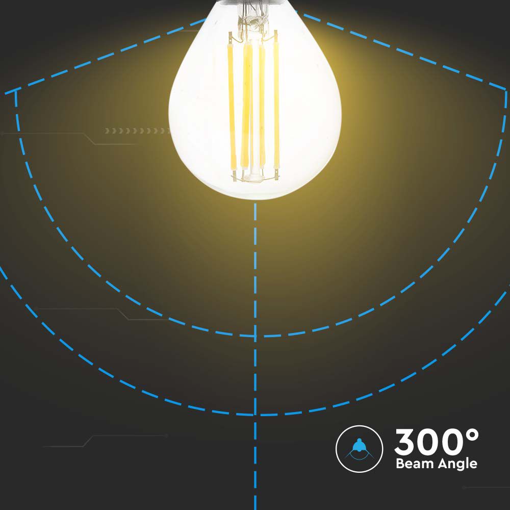 4W P45 Żarówka LED Filament / Klosz Transparentny /Barwa:3000K / Trzonek:E14