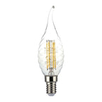 4W CF37 Żarówka LED Filament Twist / Klosz Transparentny / Barwa:3000K / Trzonek:E14