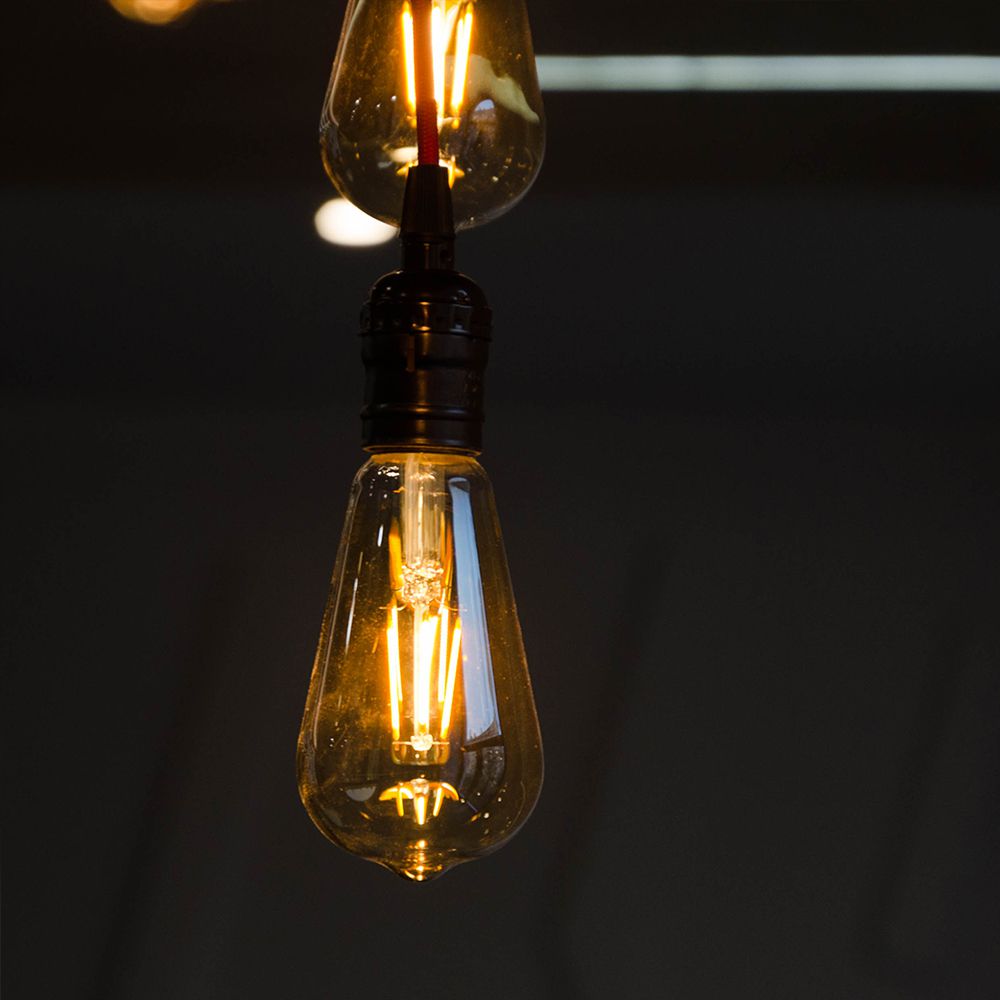 6W LED ST64 Żarówka LED Filament / Klosz: Bursztynowy / Barwa:2200K / Trzonek:E27
