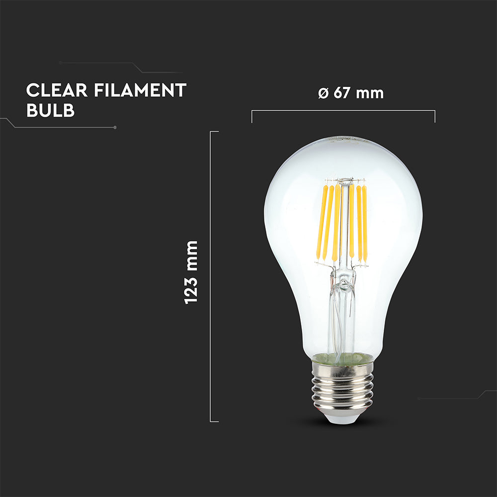 VT-1981 10W A67 LED FILAMENT BULB 3000K E27