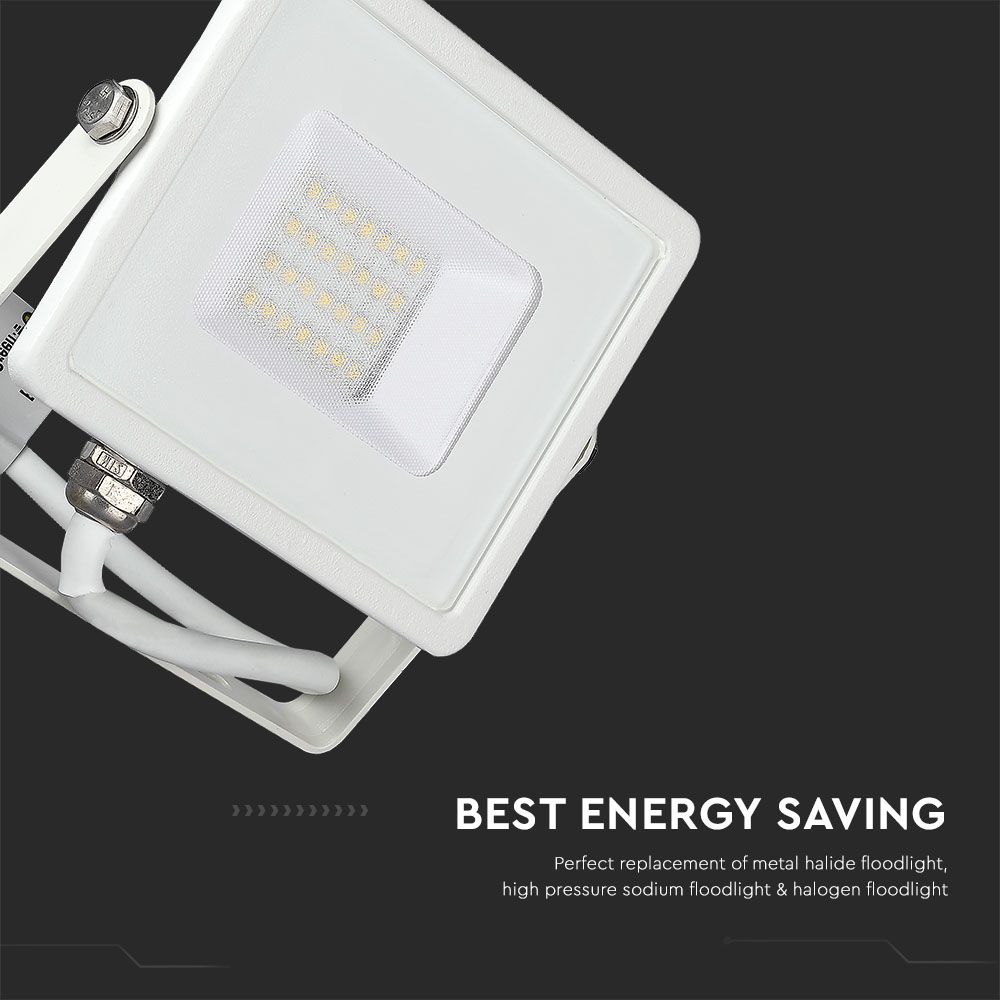 20W Naświetlacz LED SMD / Chip SAMSUNG / Barwa:3000K / Obudowa: Biała