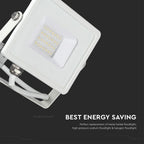 20W Naświetlacz LED SMD / Chip SAMSUNG / Barwa:3000K / Obudowa: Biała