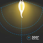 4W CF37 Żarówka LED Filament Twist / Klosz Transparentny / Barwa:4000K / Trzonek:E14