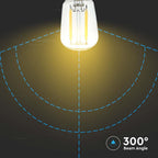 2W ST26 Żarówka LED Filament / Klosz Transparentny / Barwa:4000K / Trzonek:E14