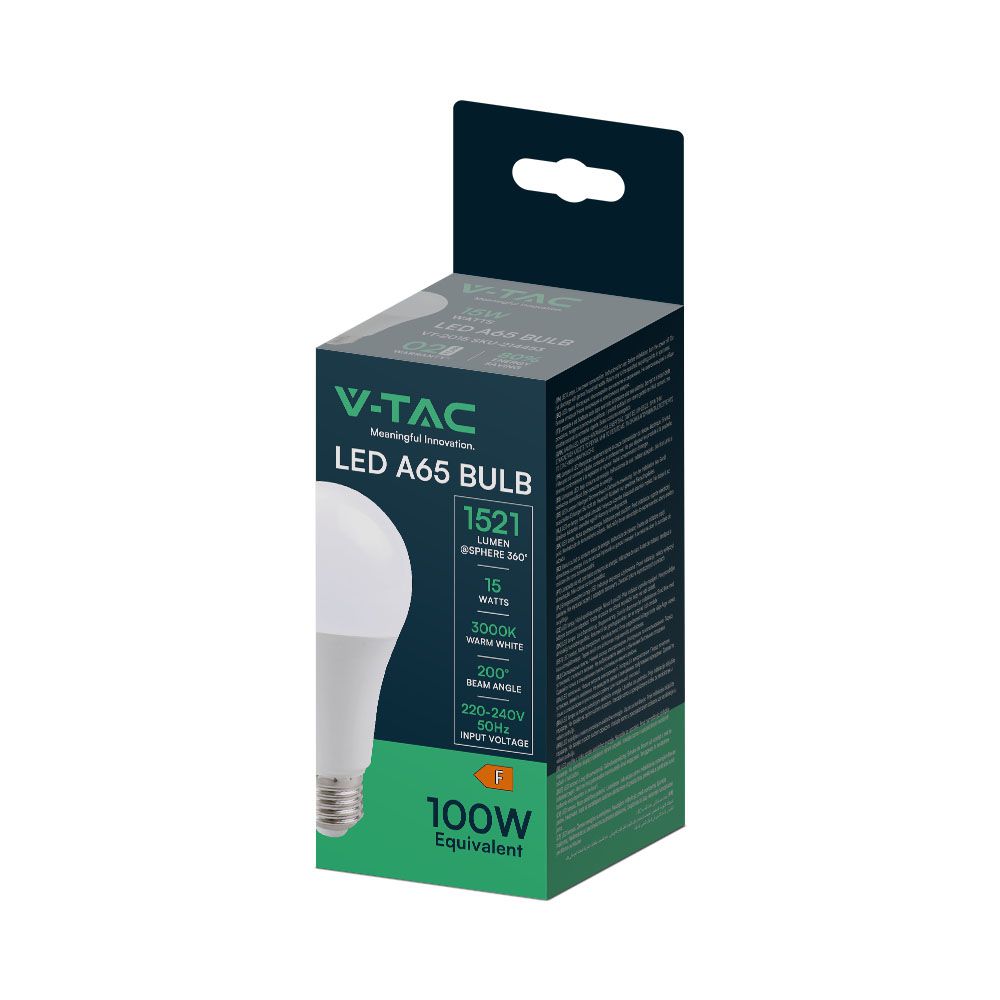 15W A65 Żarówka LED / Barwa:3000K / Trzonek:E27
