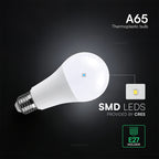 17W A65 Żarówka LED / Chip CREE / Barwa:6500K / Trzonek:E27 / 6 Lat gwarancji