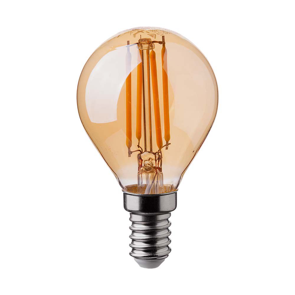 4W P45 Żarówka LED Filament / Klosz Bursztynowy / Barwa:2200K / Trzonek:E14