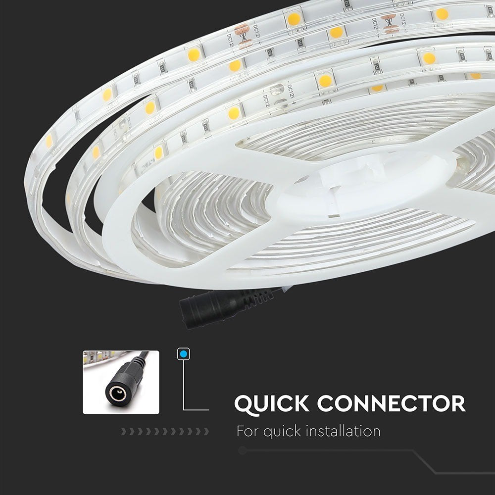 4.8W Taśma LED / Barwa:6000K / IP65 / Rolka:5m