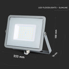 50W Naświetlacz LED SMD / Chip SAMSUNG / Barwa:4000K / Obudowa: Szara