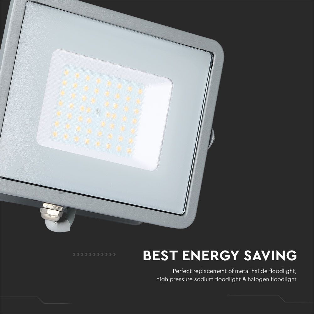 50W Naświetlacz LED SMD / Chip SAMSUNG / Barwa:4000K / Obudowa: Szara