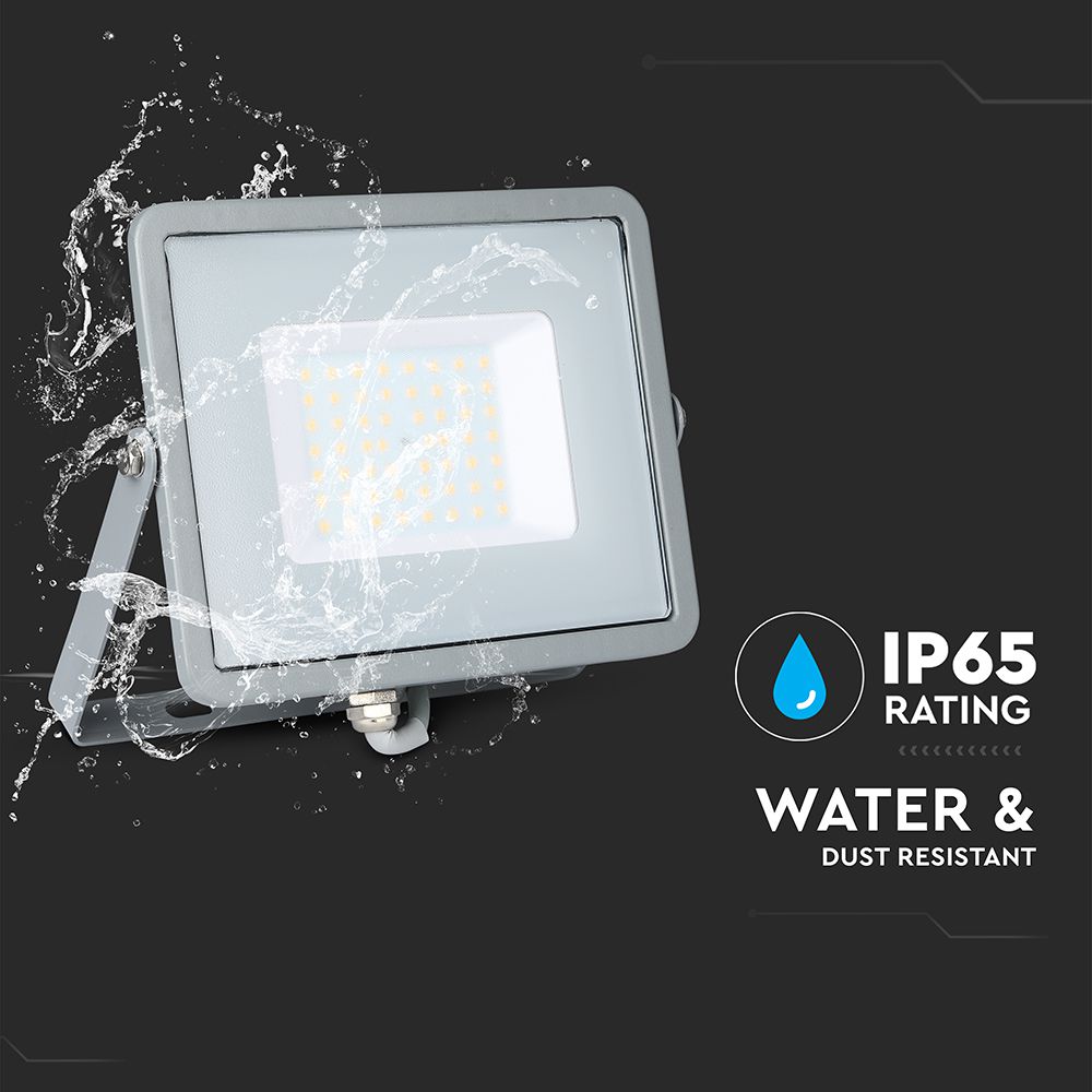 50W Naświetlacz LED SMD / Chip SAMSUNG / Barwa:4000K / Obudowa: Szara
