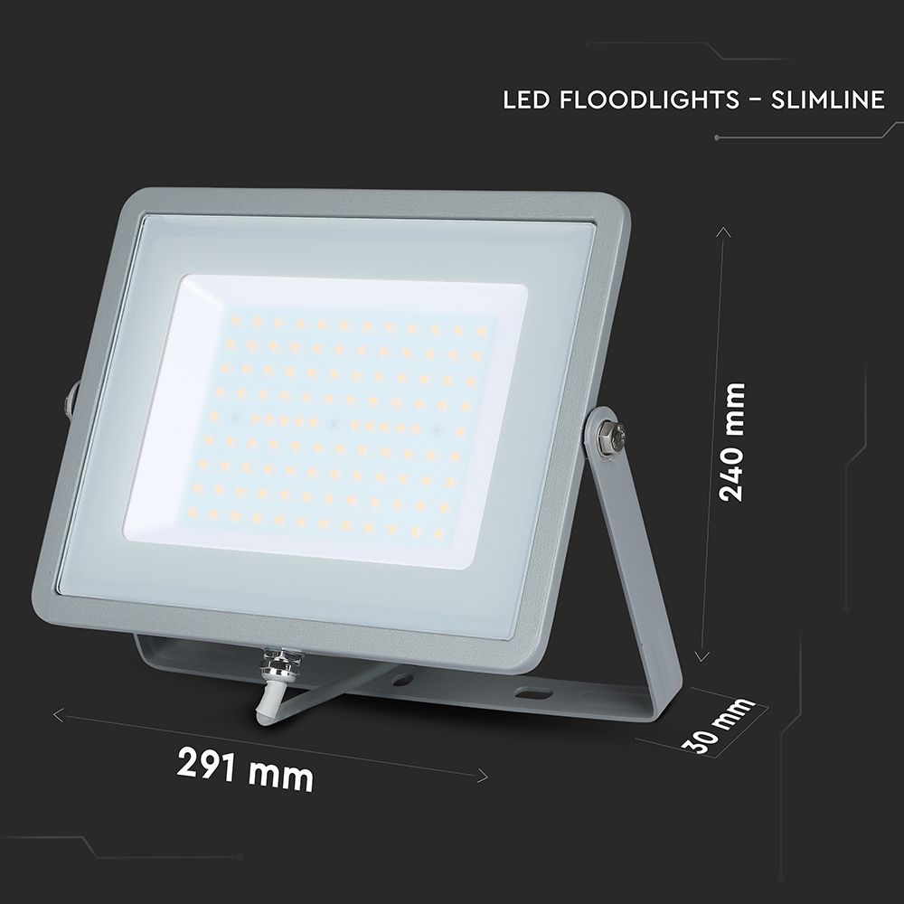 100W Naświetlacz LED SMD / Chip SAMSUNG / Barwa:4000K / Obudowa: Szara
