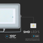 100W Naświetlacz LED SMD / Chip SAMSUNG / Barwa:4000K / Obudowa: Szara