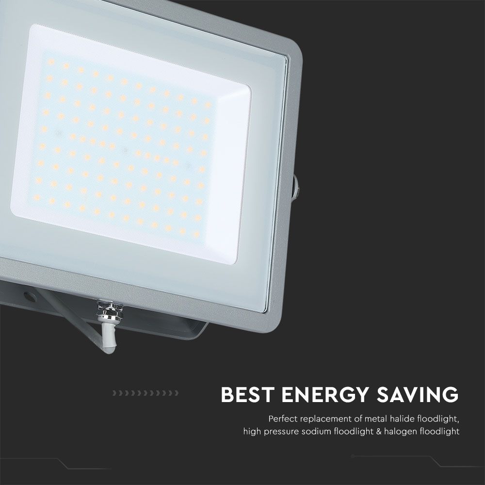 100W Naświetlacz LED SMD / Chip SAMSUNG / Barwa:4000K / Obudowa: Szara
