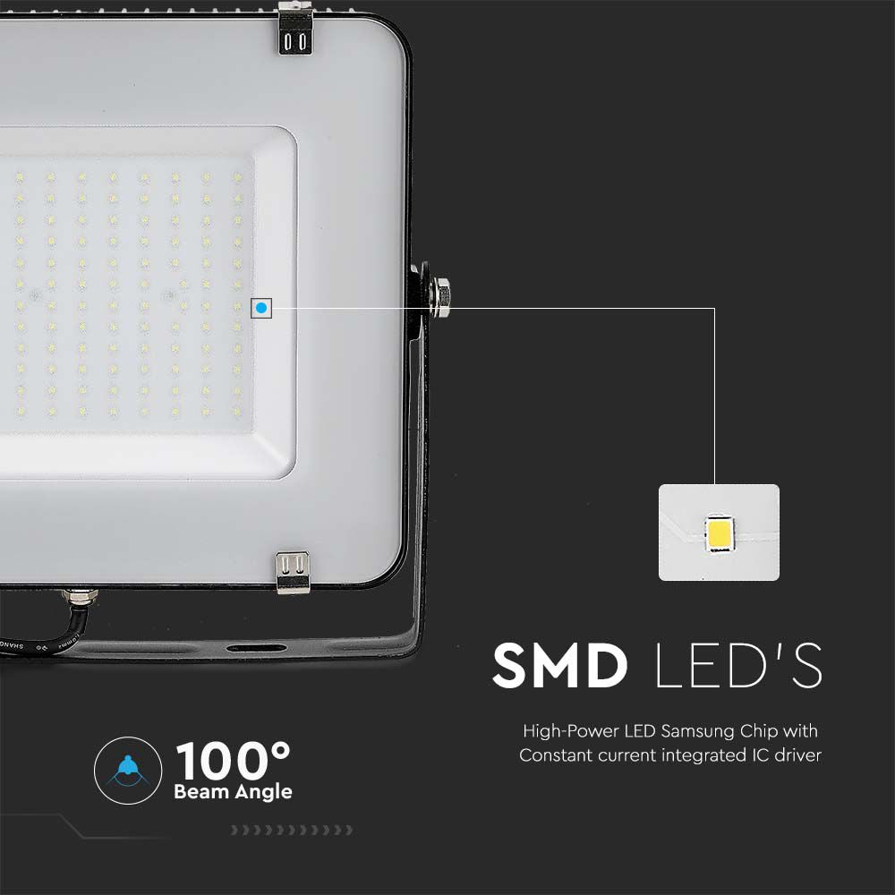 150W Naświetlacz LED SMD / Chip SAMSUNG / Barwa:4000K / Obudowa: Czarna