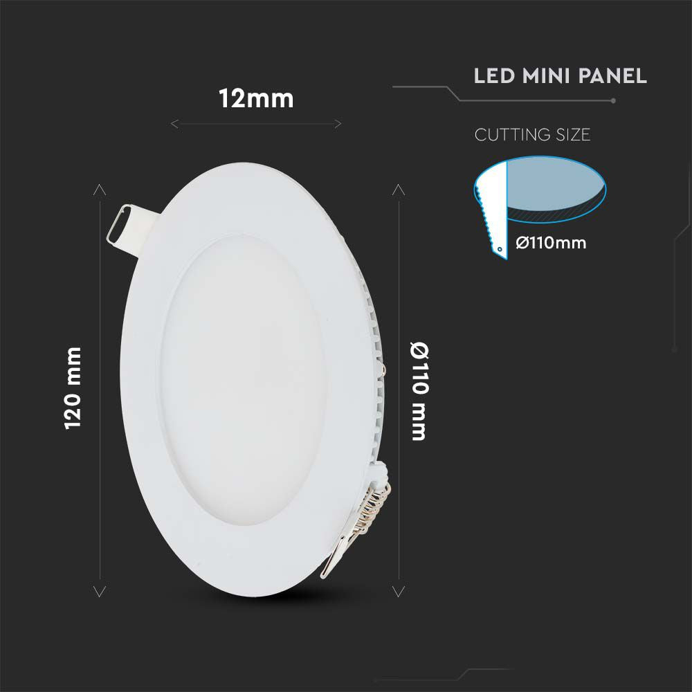 6W Panel LED / Barwa:4000K / Okrągła
