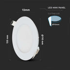 6W Panel LED / Barwa:4000K / Okrągła