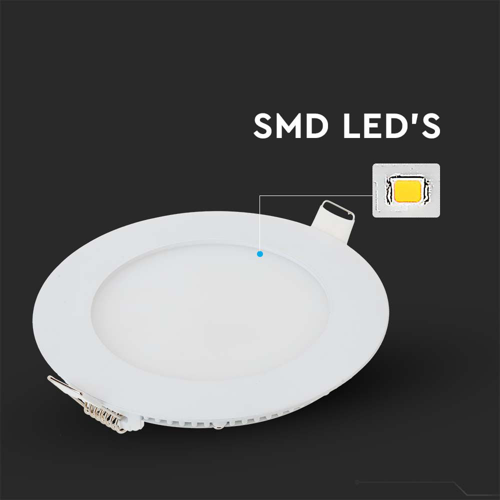 6W Panel LED / Barwa:6400K / Okrągła