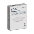 12W Panel LED / Barwa:6400K / Okrągła