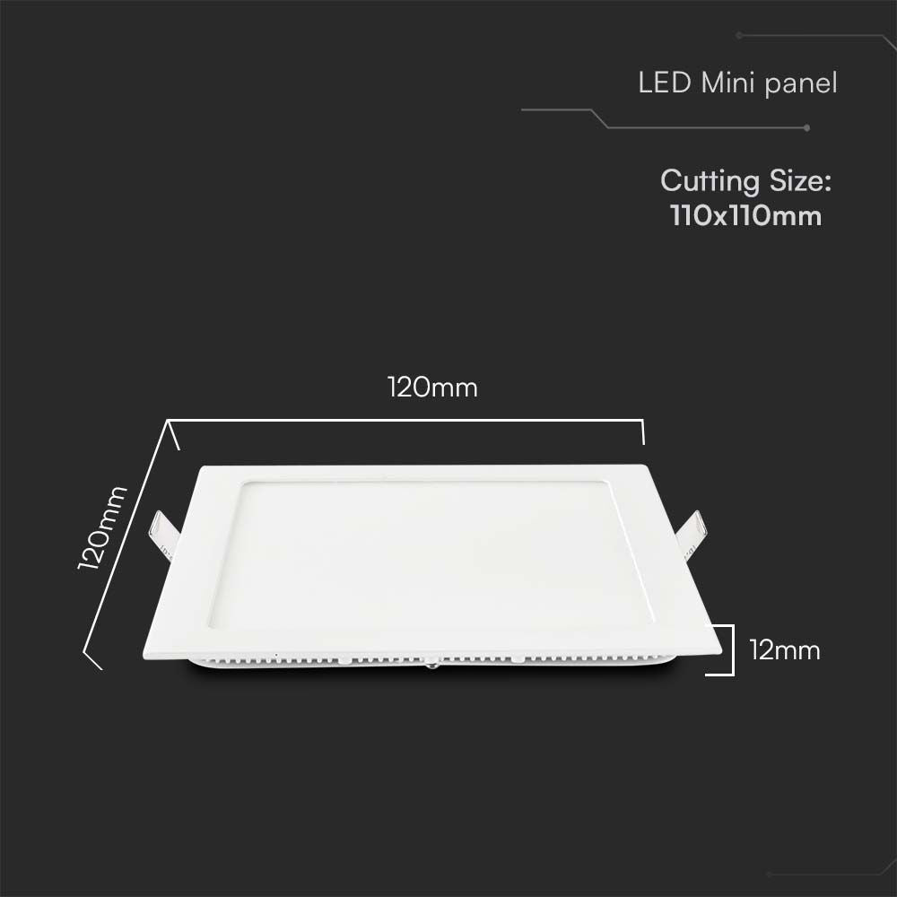 6W Panel LED / Barwa:4000K / Kwadratowa