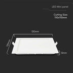 6W Panel LED / Barwa:4000K / Kwadratowa
