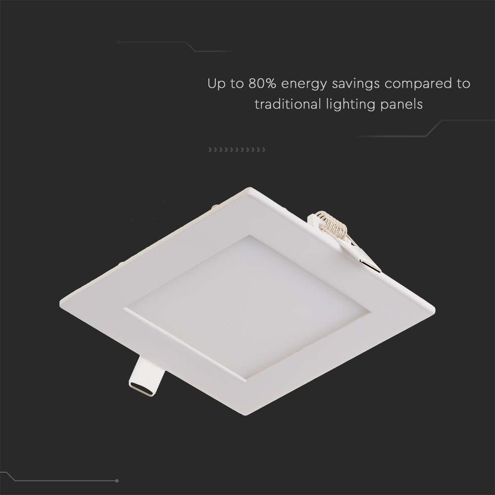 6W Panel LED / Barwa:6400K / Kwadratowa