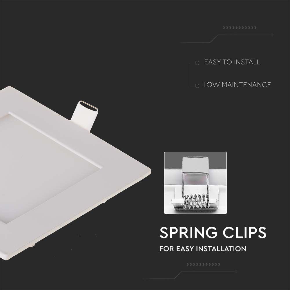 6W Panel LED / Barwa:6400K / Kwadratowa