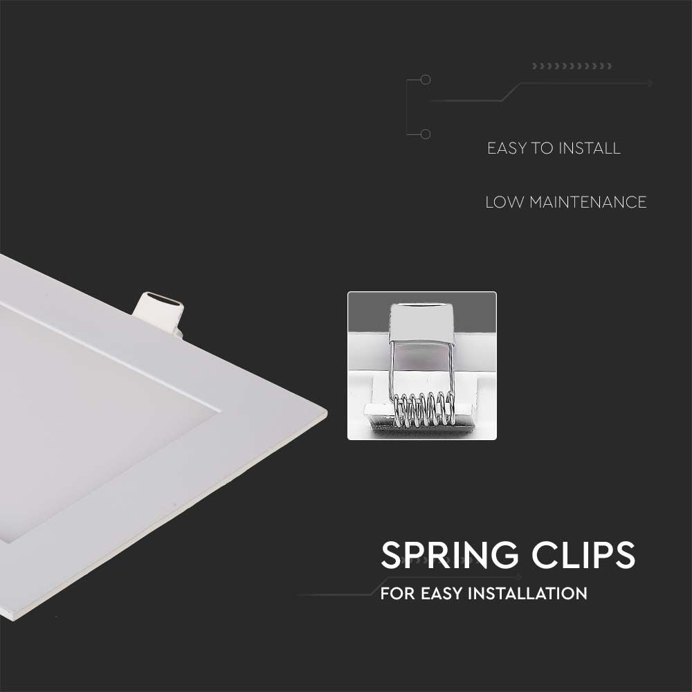 12W Panel LED / Barwa:2700K / Kwadratowa