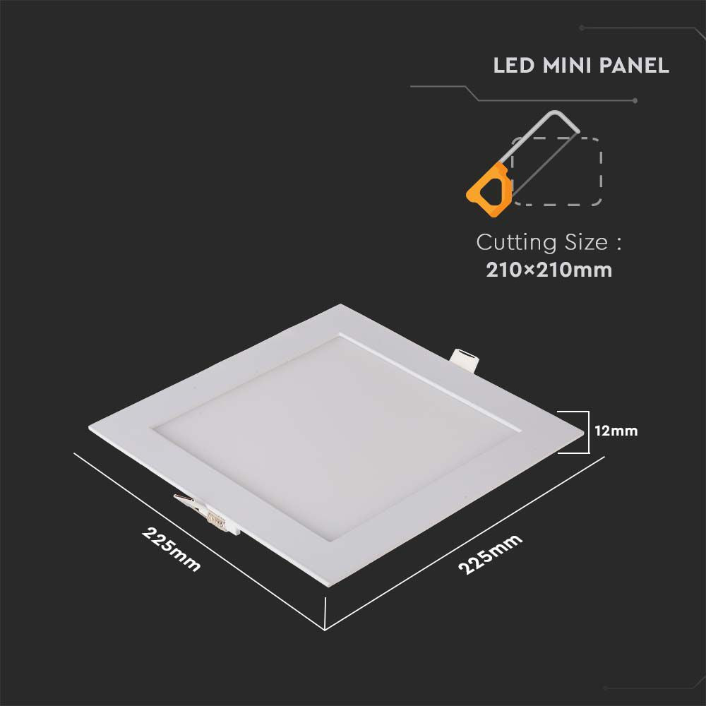 18W Panel LED / Barwa:2700K / Kwadratowa