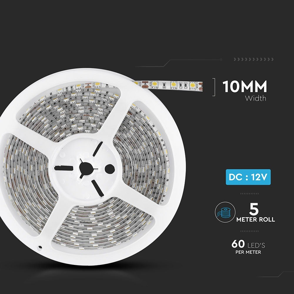 10.8W Taśma LED / Barwa:4500K / IP65 / Rolka:5m
