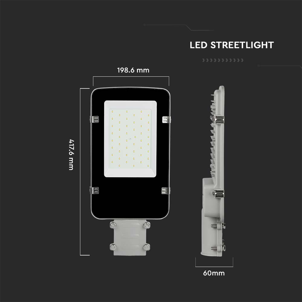 30W Lampa uliczna LED / Chip SAMSUNG / Barwa:4000K / Obudowa: Szara