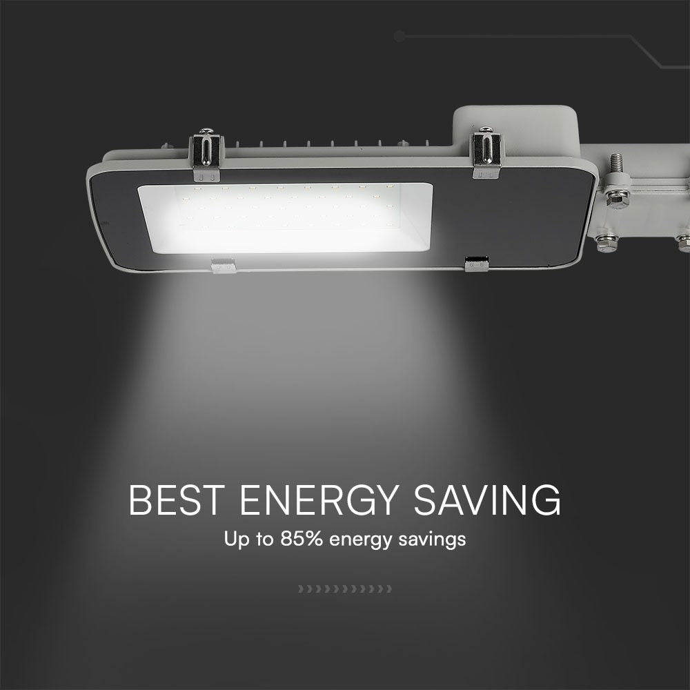 50W Lampa uliczna LED / Chip SAMSUNG / Barwa:6500K / Obudowa: Szara
