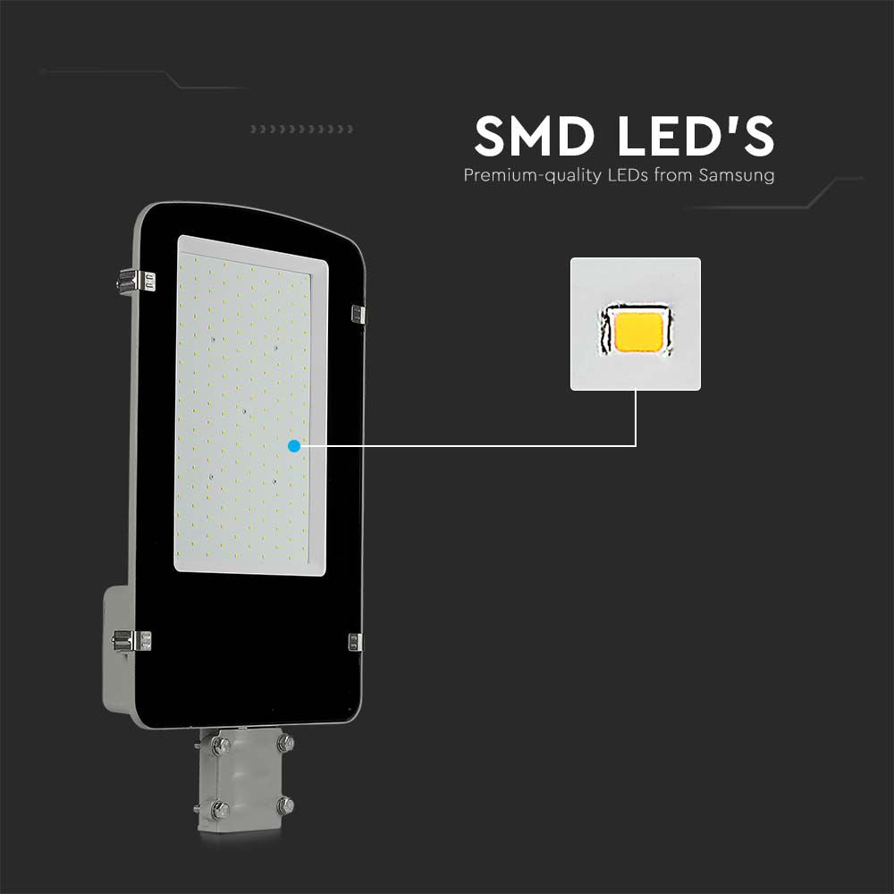 100W Lampa uliczna LED / Chip SAMSUNG / Barwa:4000K / Obudowa: Szara