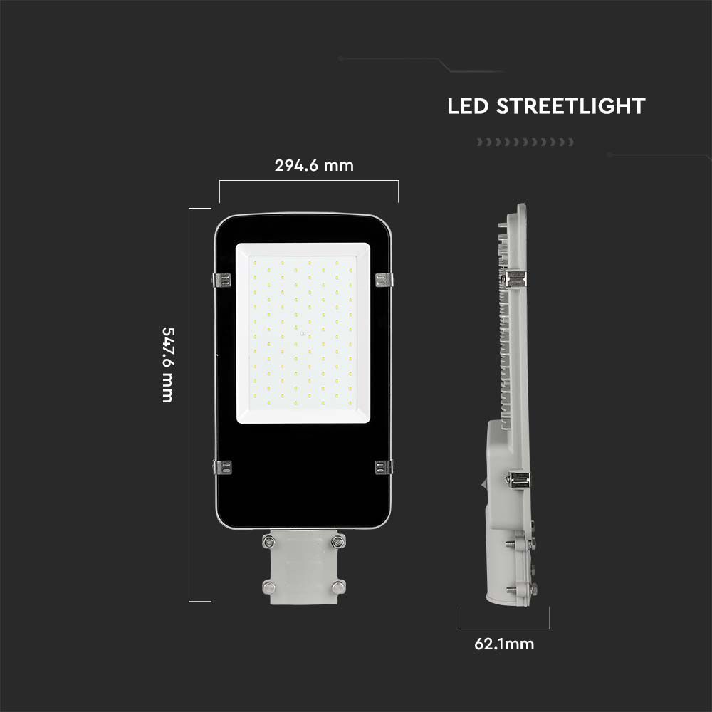 100W Lampa uliczna LED / Chip SAMSUNG / Barwa:6500K / Obudowa: Szara