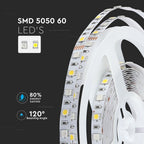 Taśma LED / Barwa: regulowana w zakresie 3000K 6000K + RGB / IP20 / Rolka:5m