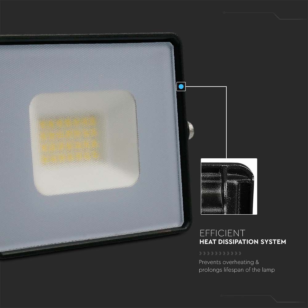 20W Naświetlacz LED SMD / Barwa:3000K / Obudowa: Czarna