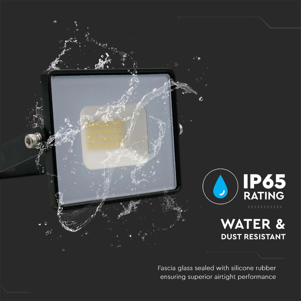20W Naświetlacz LED SMD / Barwa:3000K / Obudowa: Czarna